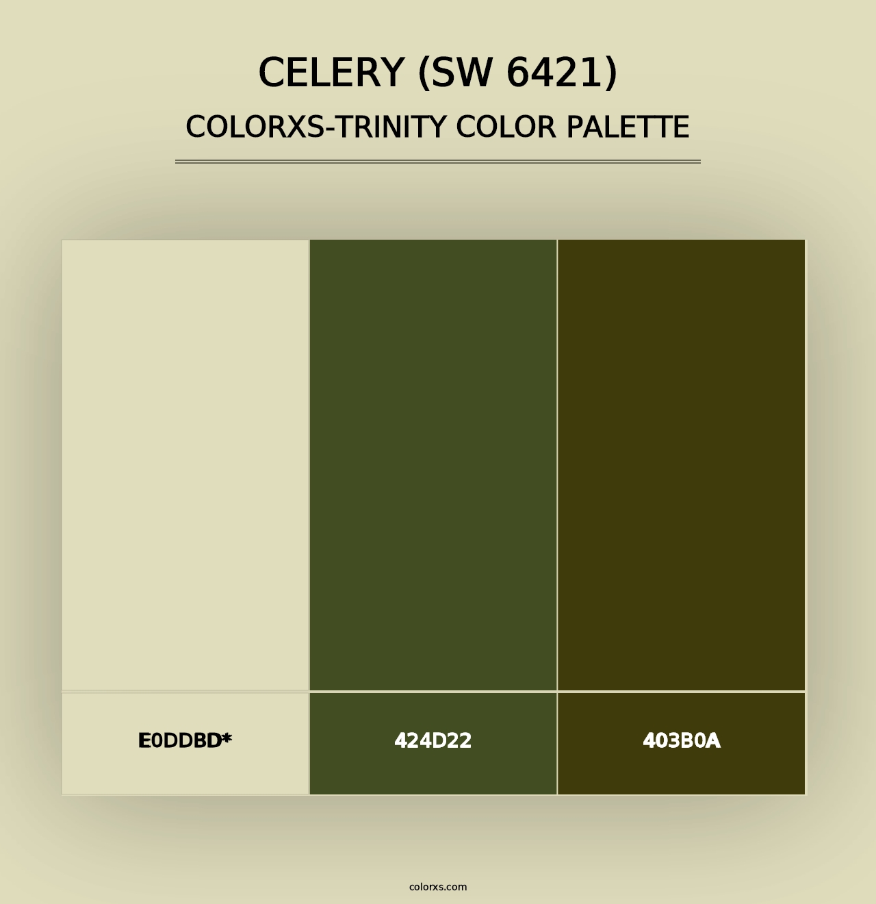 Celery (SW 6421) - Colorxs Trinity Palette