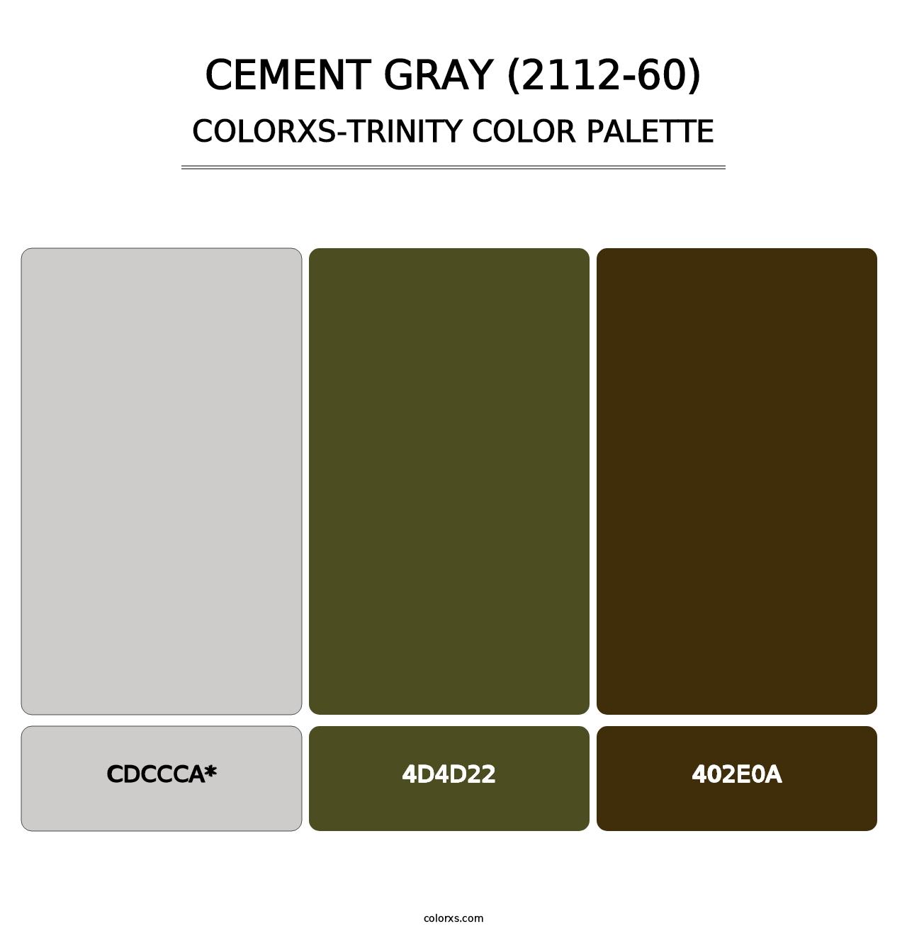 Cement Gray (2112-60) - Colorxs Trinity Palette