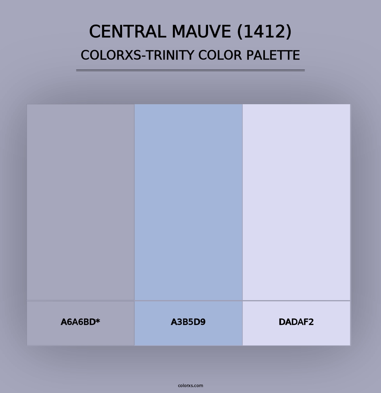 Central Mauve (1412) - Colorxs Trinity Palette