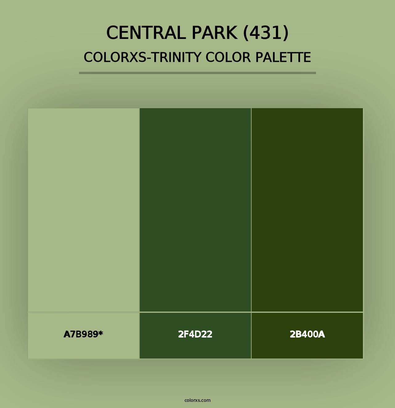 Central Park (431) - Colorxs Trinity Palette