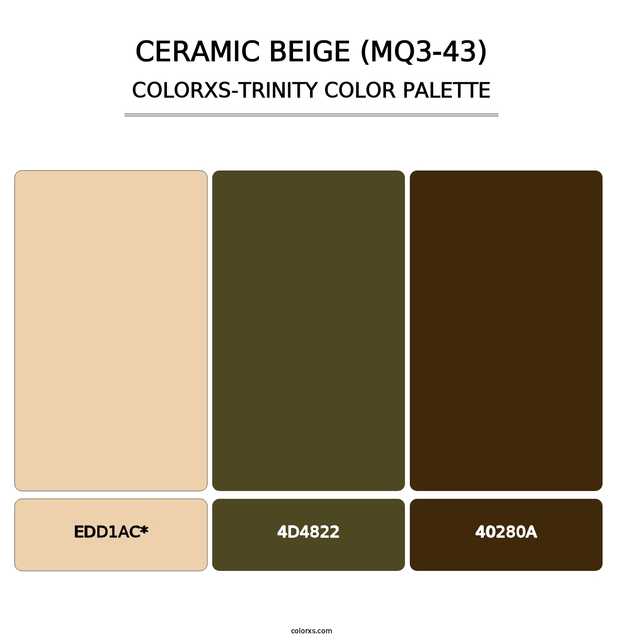 Ceramic Beige (MQ3-43) - Colorxs Trinity Palette