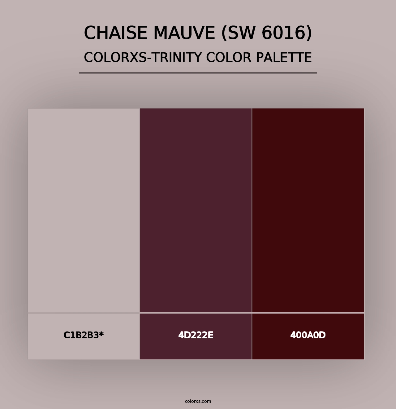 Chaise Mauve (SW 6016) - Colorxs Trinity Palette