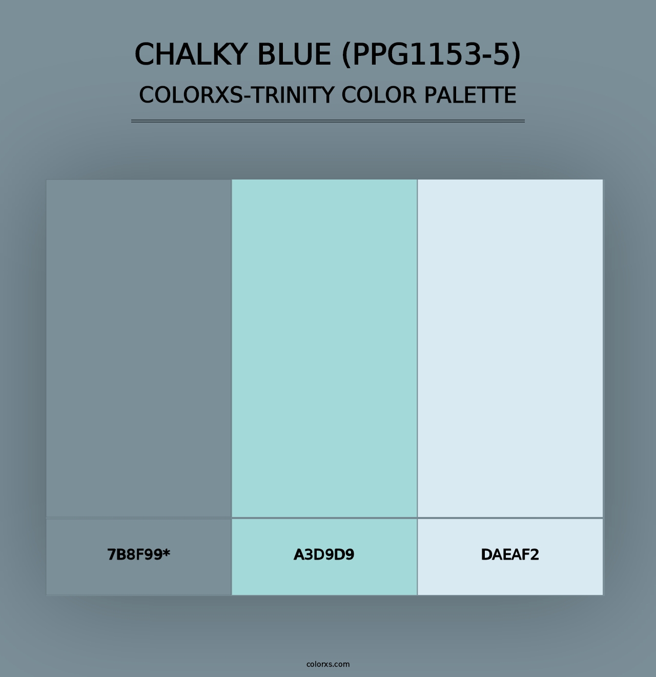 Chalky Blue (PPG1153-5) - Colorxs Trinity Palette