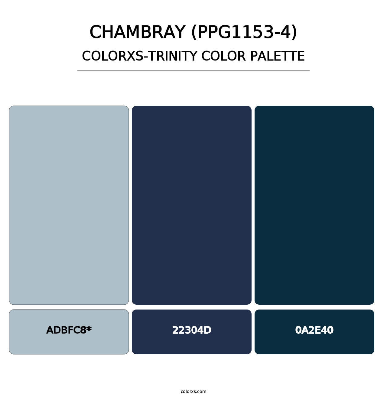 Chambray (PPG1153-4) - Colorxs Trinity Palette