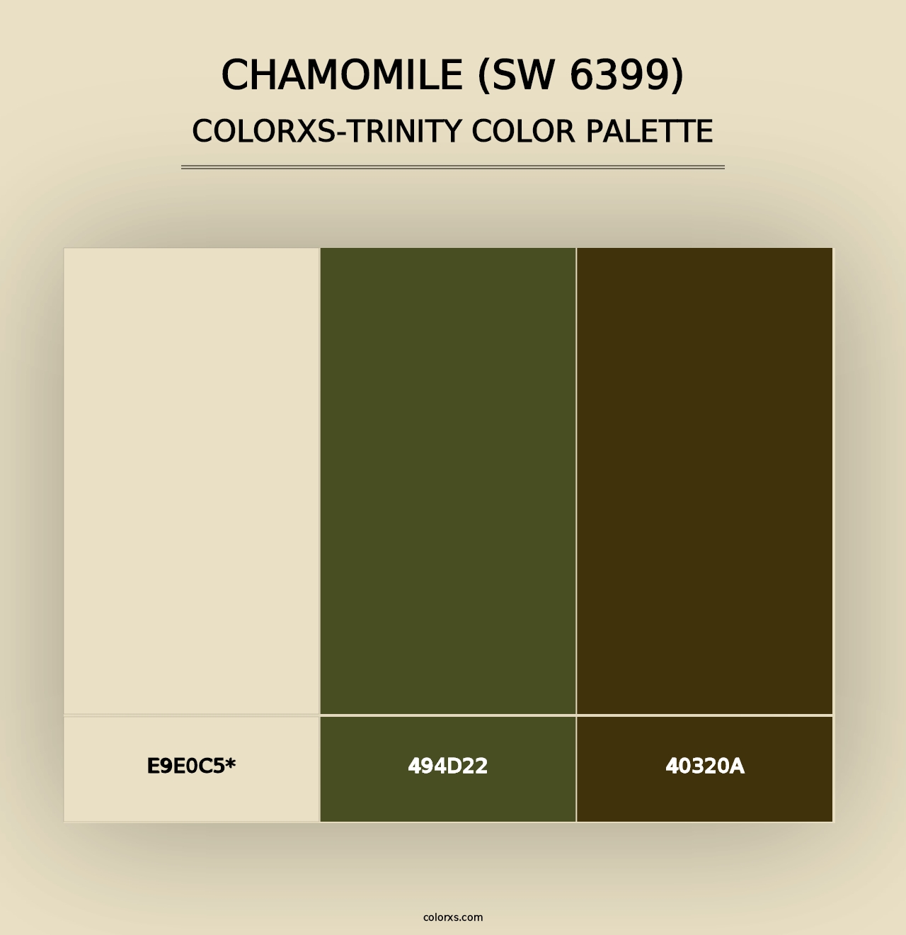 Chamomile (SW 6399) - Colorxs Trinity Palette