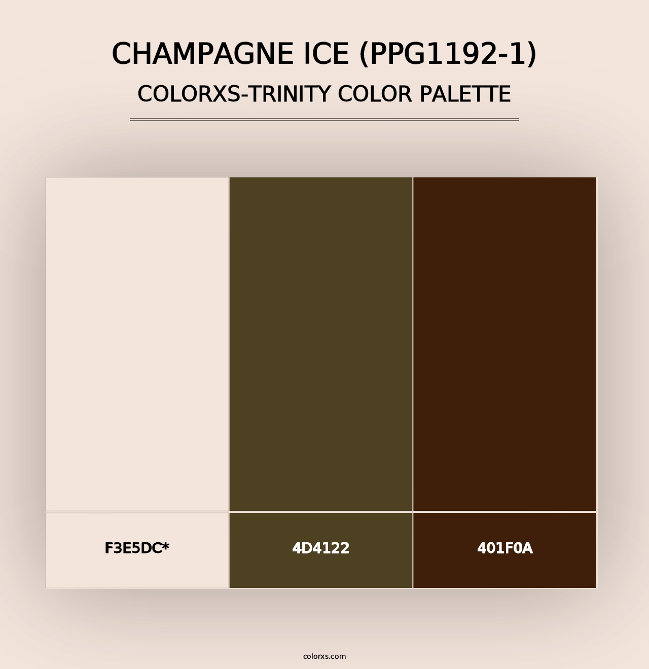 Champagne Ice (PPG1192-1) - Colorxs Trinity Palette