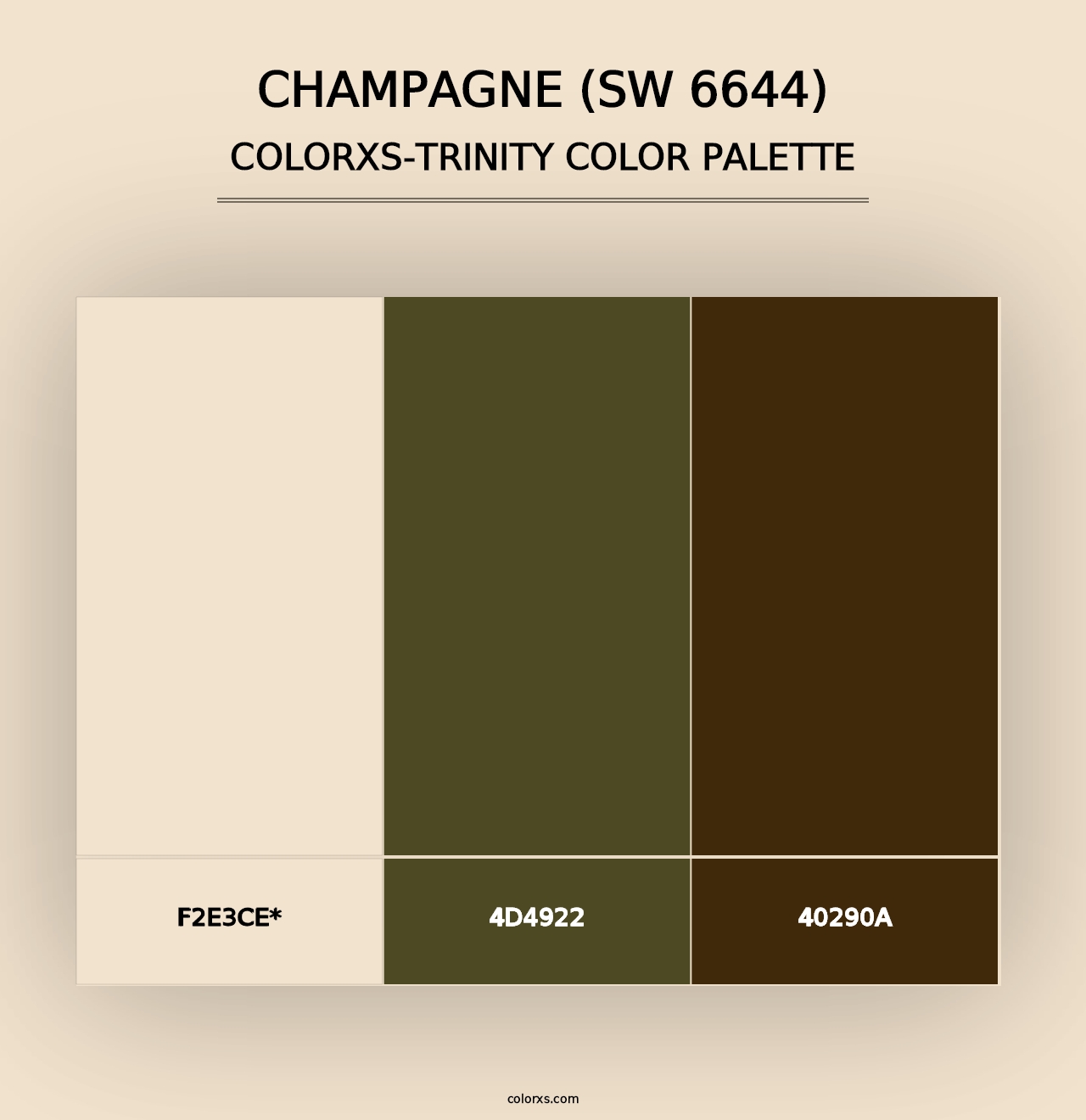 Champagne (SW 6644) - Colorxs Trinity Palette