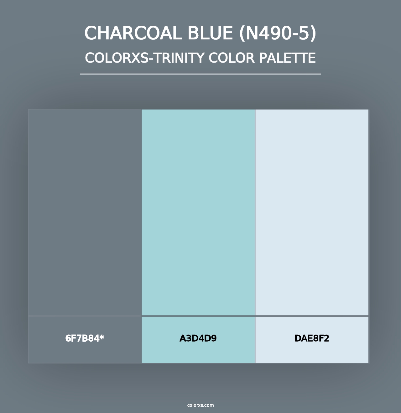 Charcoal Blue (N490-5) - Colorxs Trinity Palette