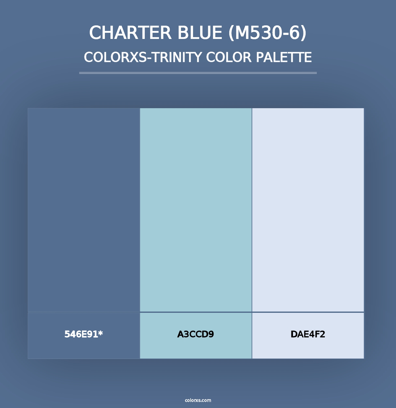 Charter Blue (M530-6) - Colorxs Trinity Palette