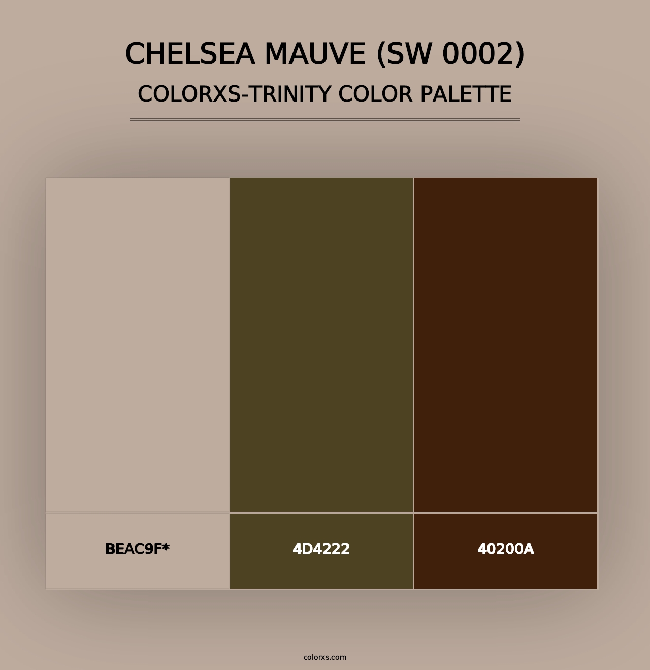 Chelsea Mauve (SW 0002) - Colorxs Trinity Palette