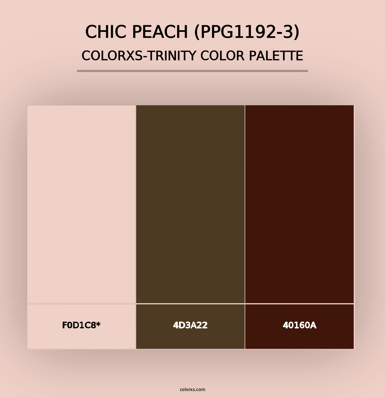 Chic Peach (PPG1192-3) - Colorxs Trinity Palette