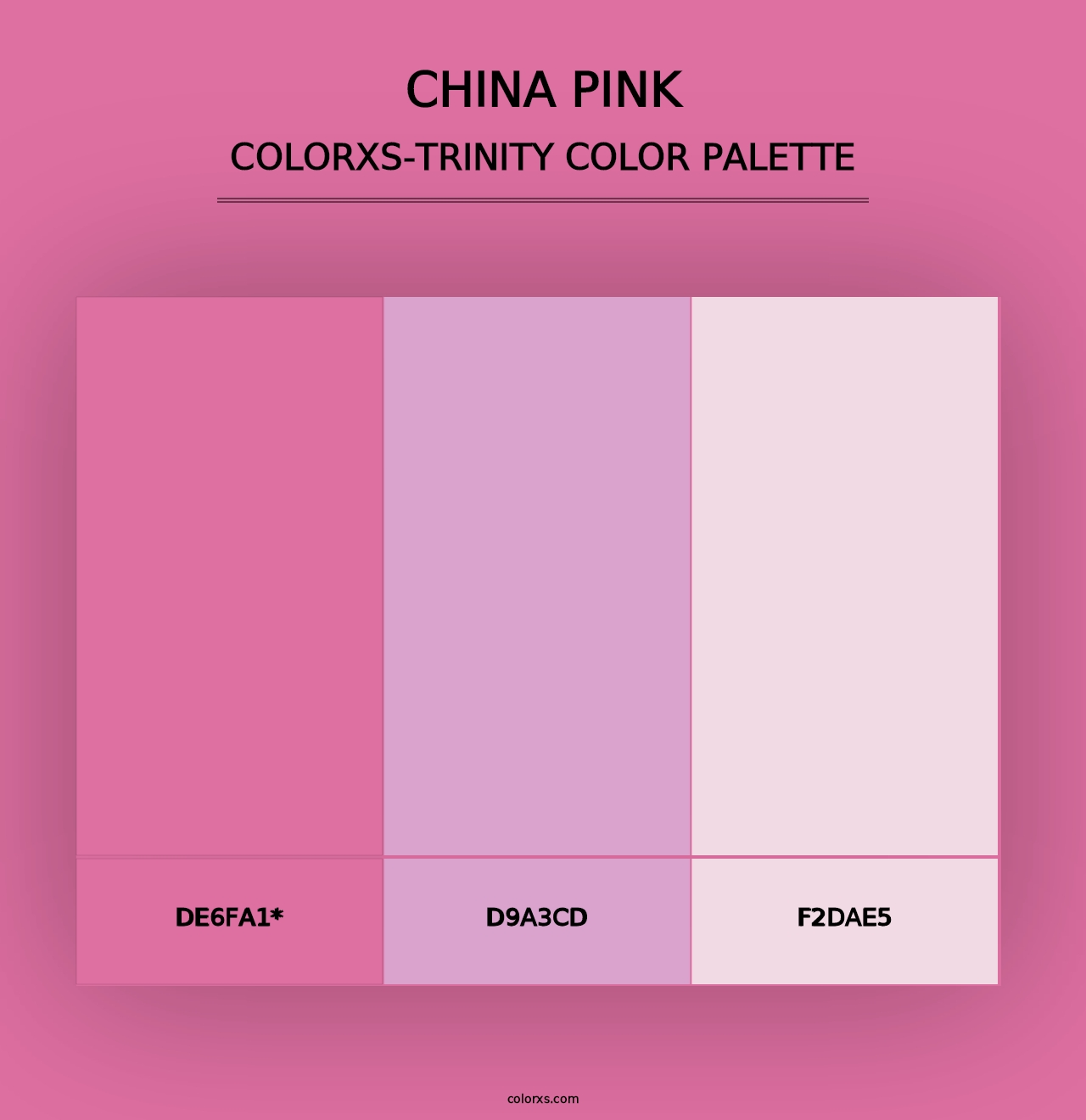 China Pink - Colorxs Trinity Palette