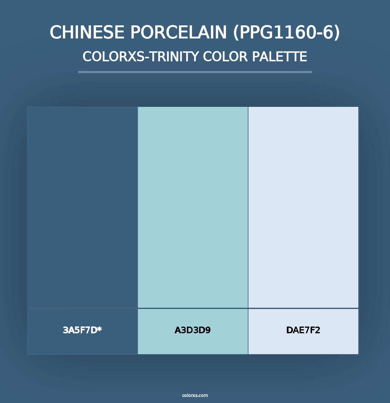 Chinese Porcelain (PPG1160-6) - Colorxs Trinity Palette