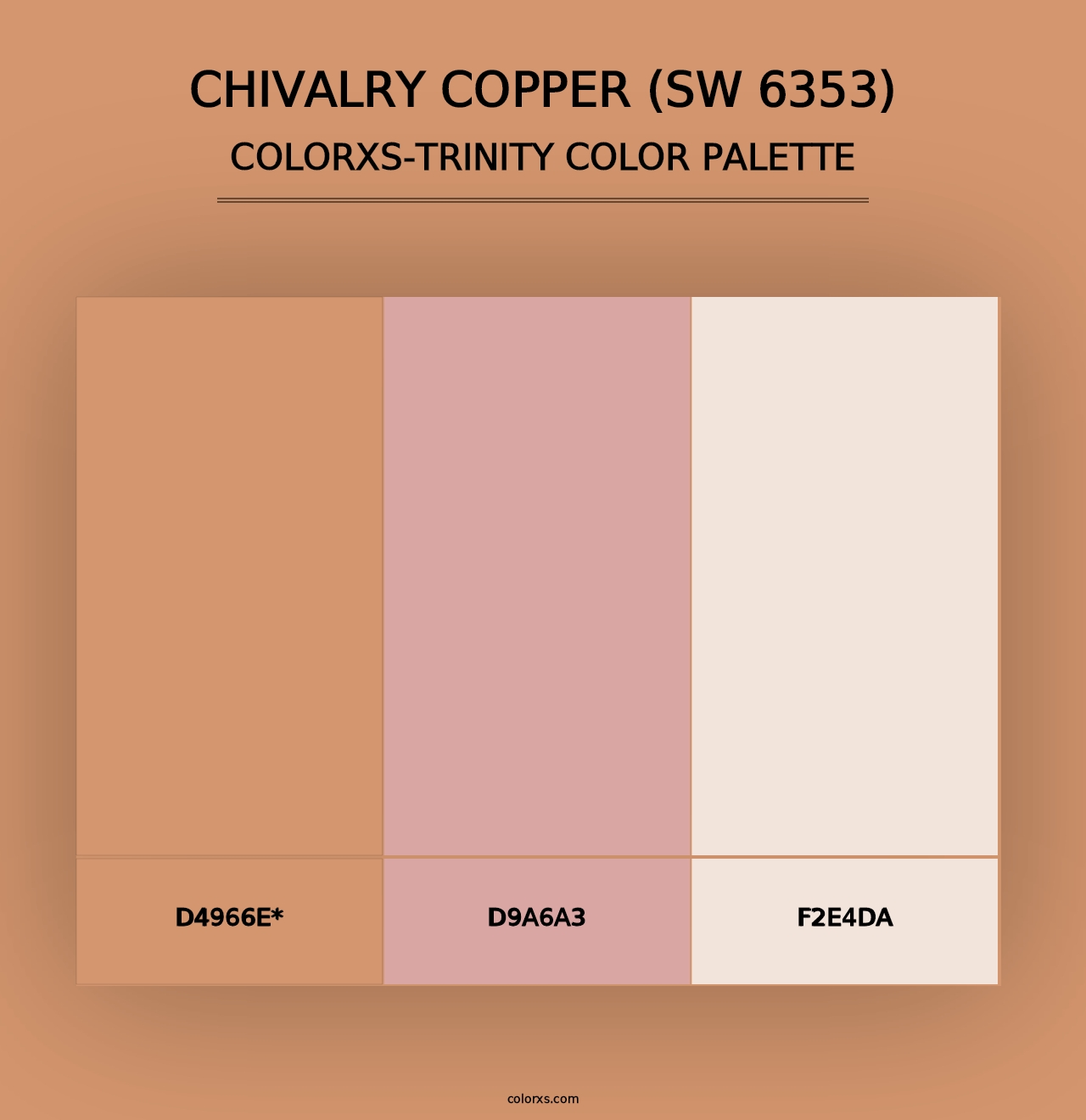 Chivalry Copper (SW 6353) - Colorxs Trinity Palette