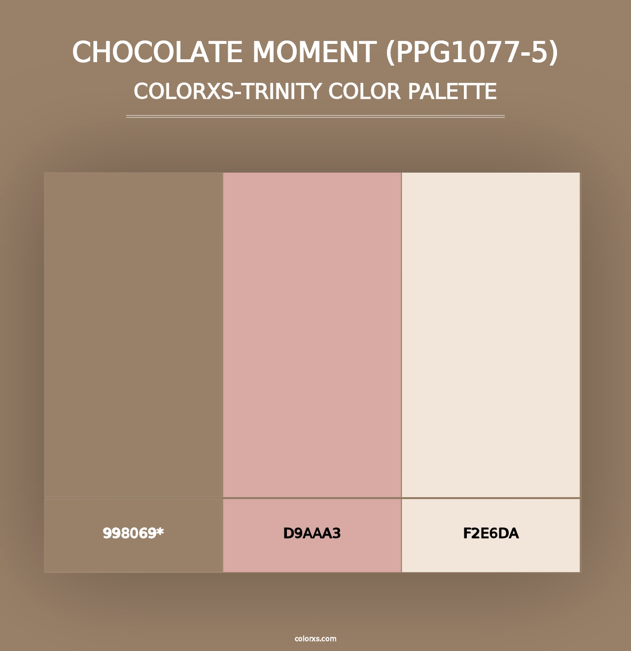 Chocolate Moment (PPG1077-5) - Colorxs Trinity Palette