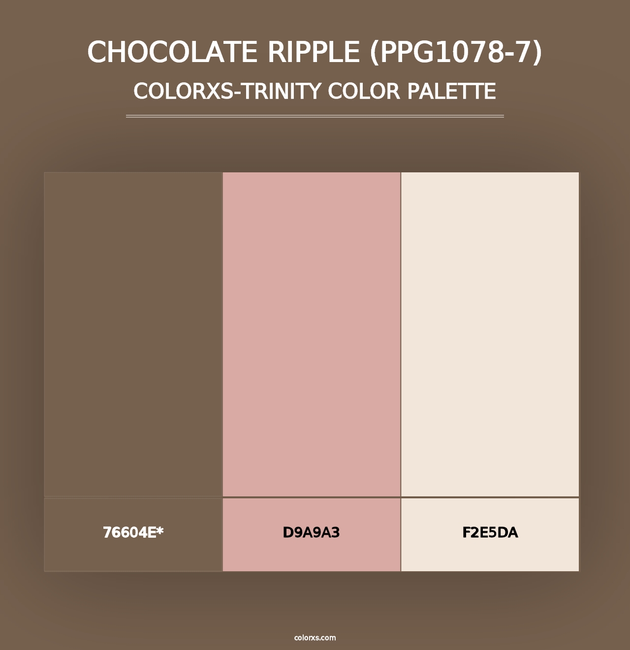 Chocolate Ripple (PPG1078-7) - Colorxs Trinity Palette