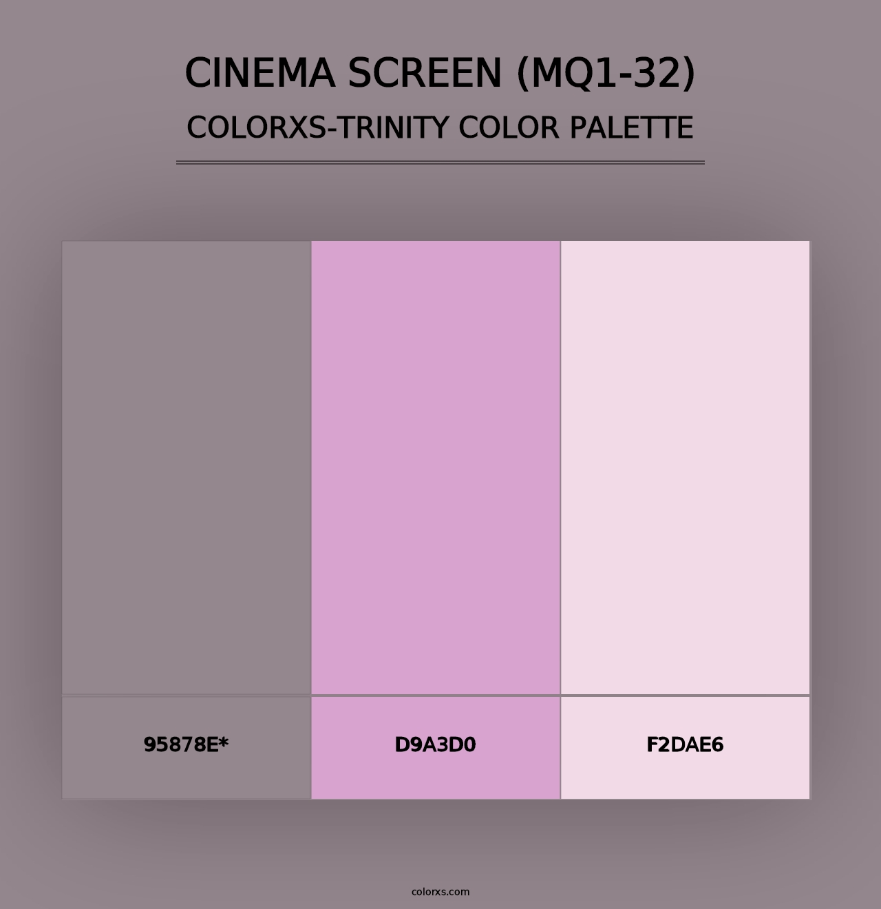 Cinema Screen (MQ1-32) - Colorxs Trinity Palette