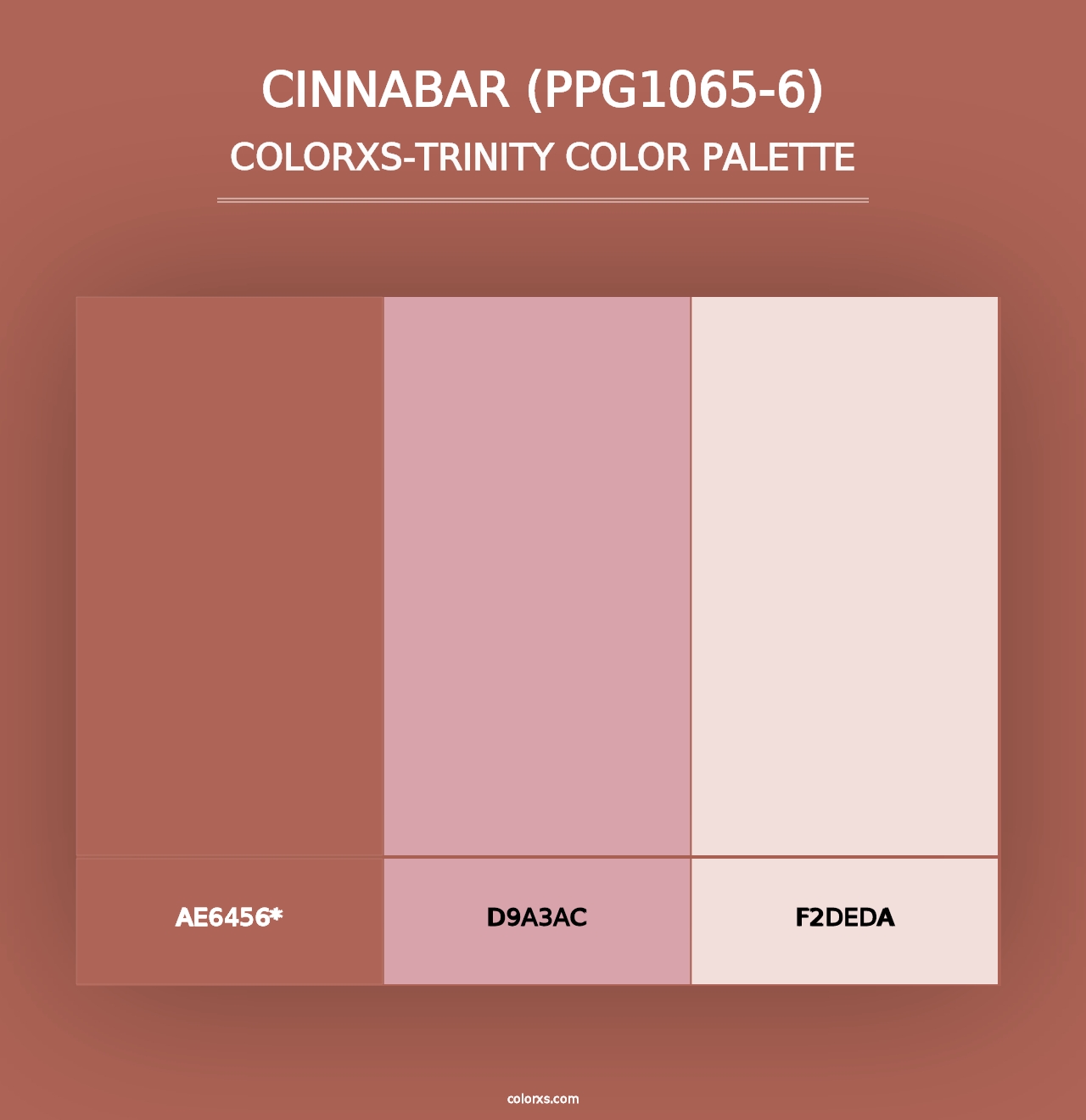 Cinnabar (PPG1065-6) - Colorxs Trinity Palette