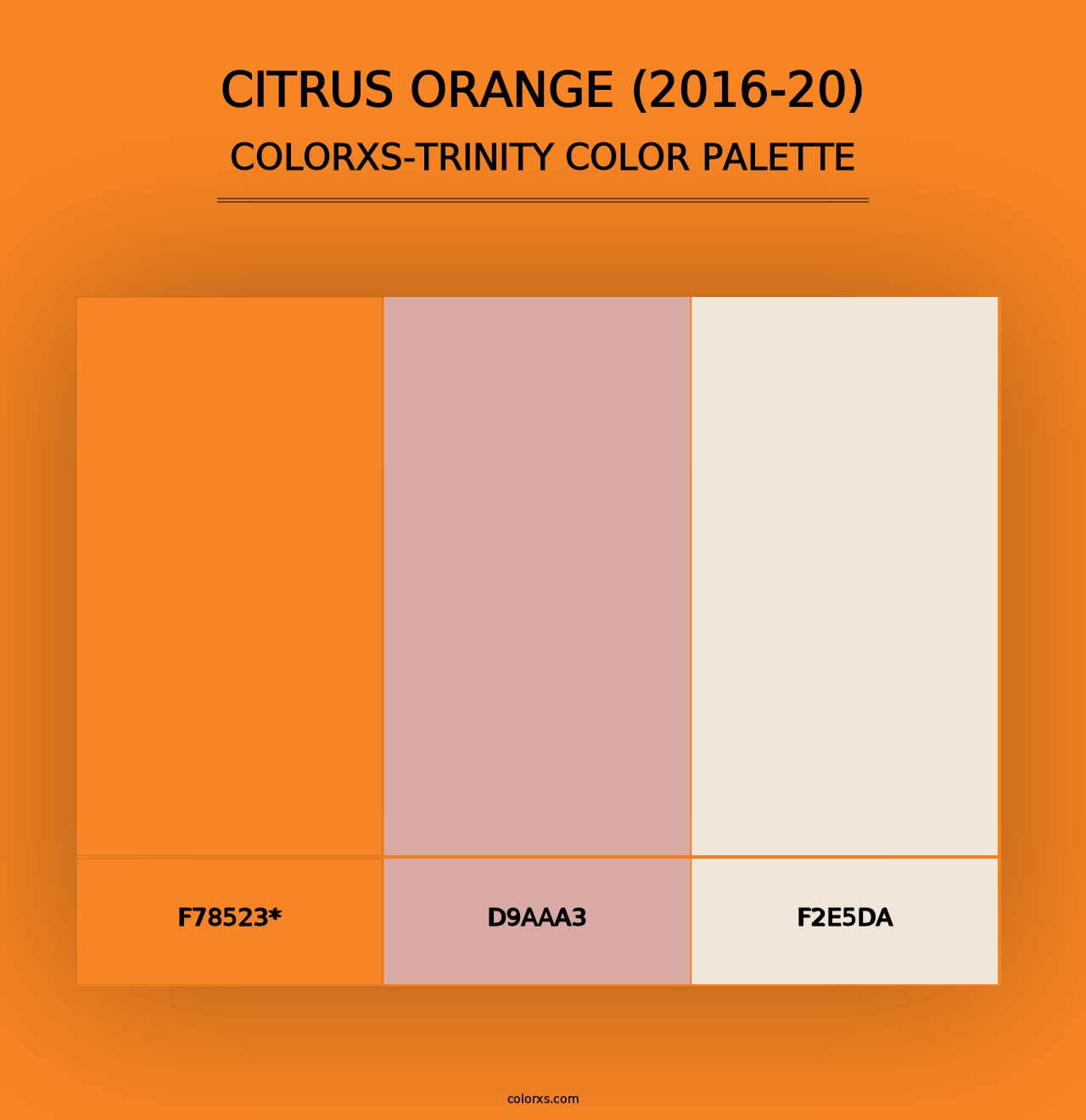 Citrus Orange (2016-20) - Colorxs Trinity Palette