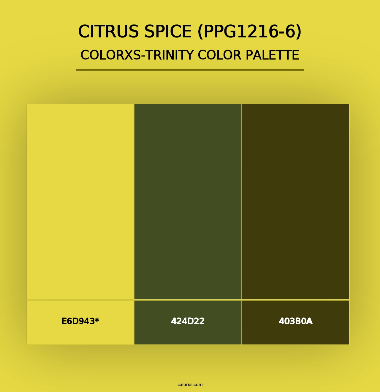 Citrus Spice (PPG1216-6) - Colorxs Trinity Palette