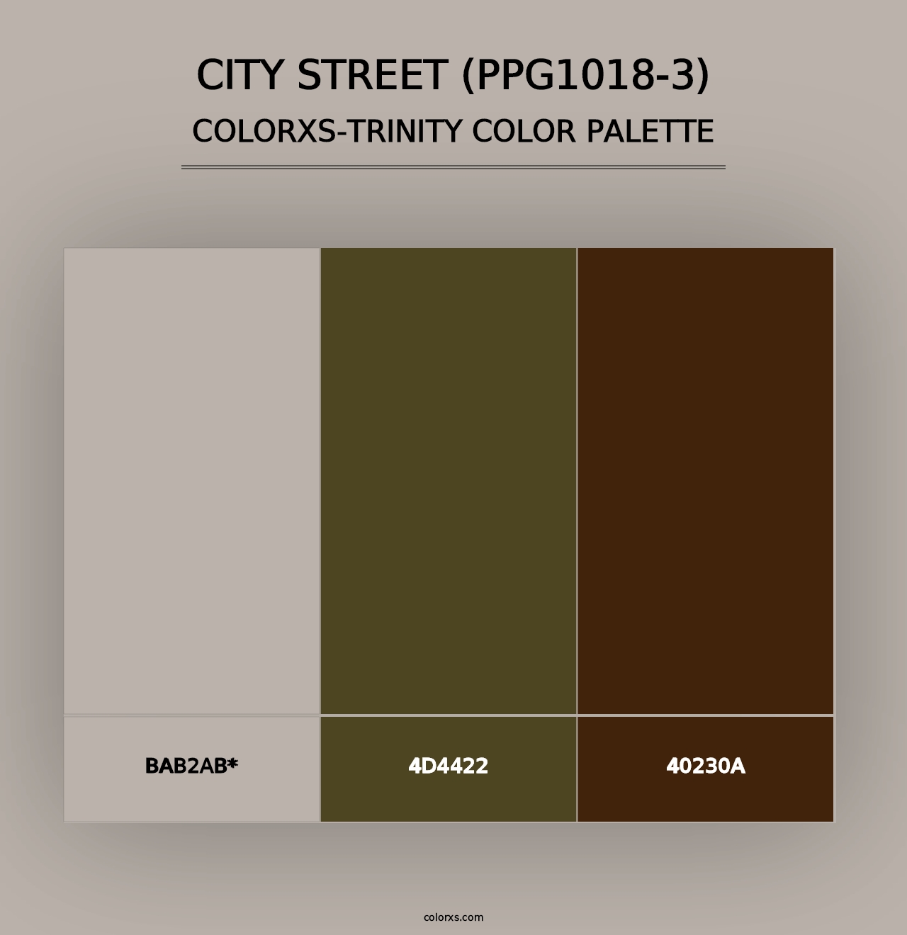 City Street (PPG1018-3) - Colorxs Trinity Palette