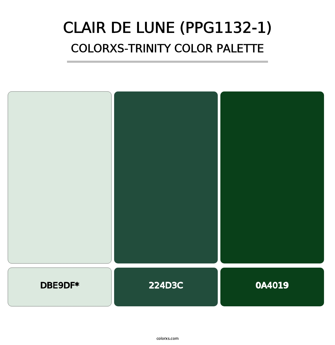 Clair De Lune (PPG1132-1) - Colorxs Trinity Palette