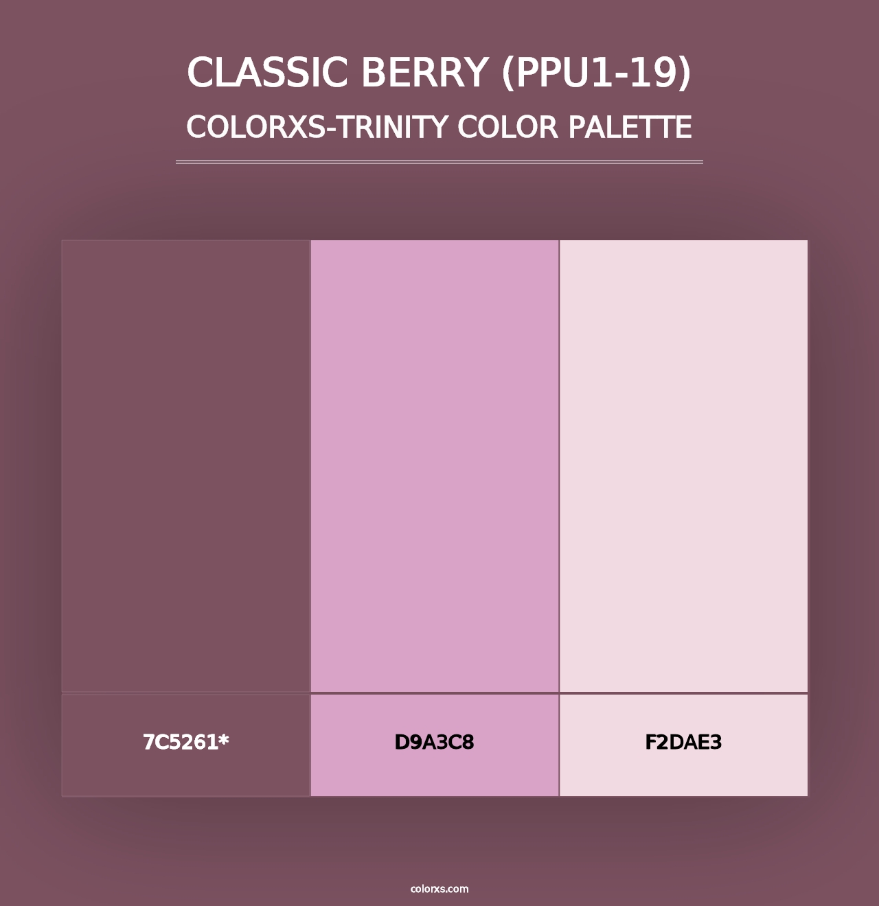 Classic Berry (PPU1-19) - Colorxs Trinity Palette