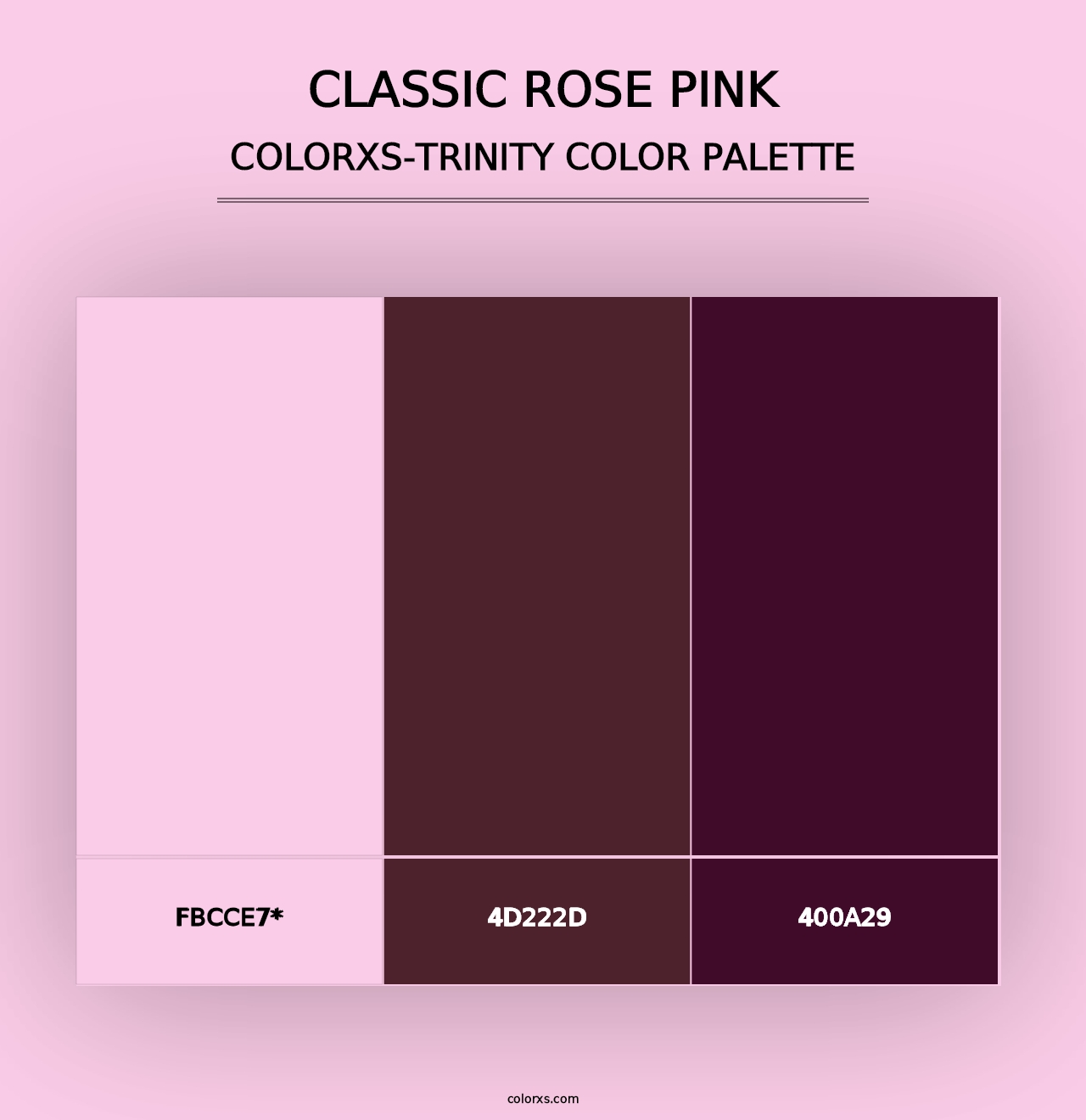 Classic Rose Pink - Colorxs Trinity Palette