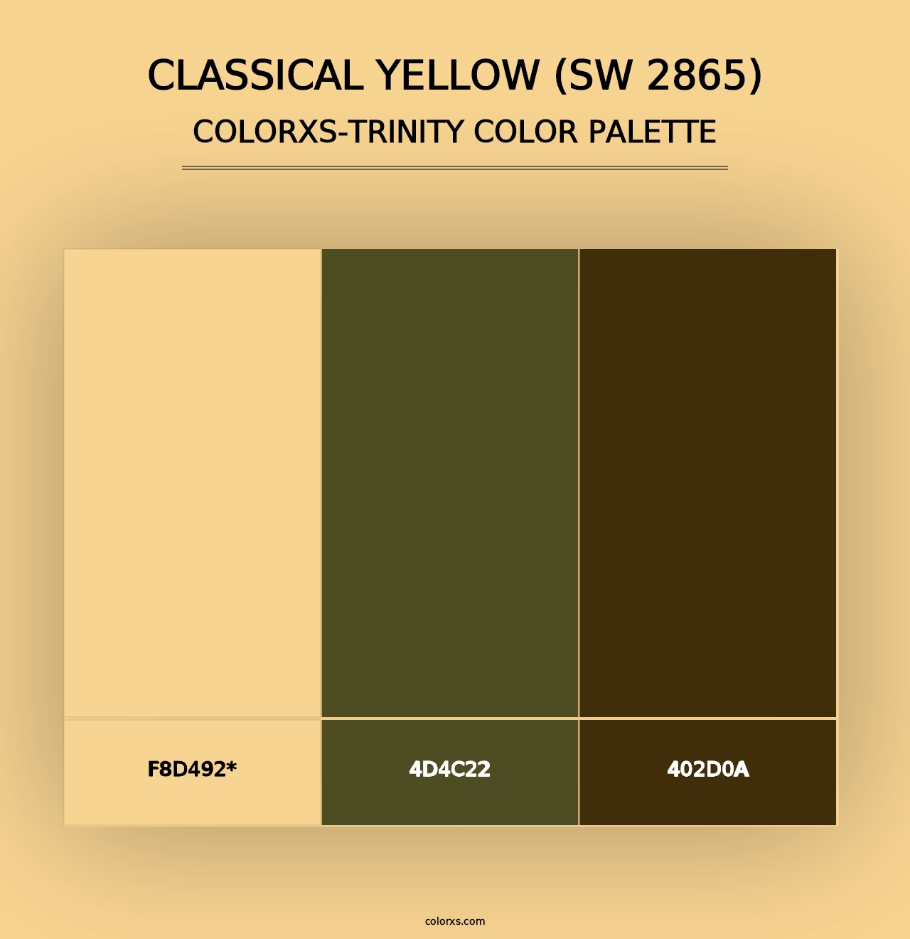 Classical Yellow (SW 2865) - Colorxs Trinity Palette