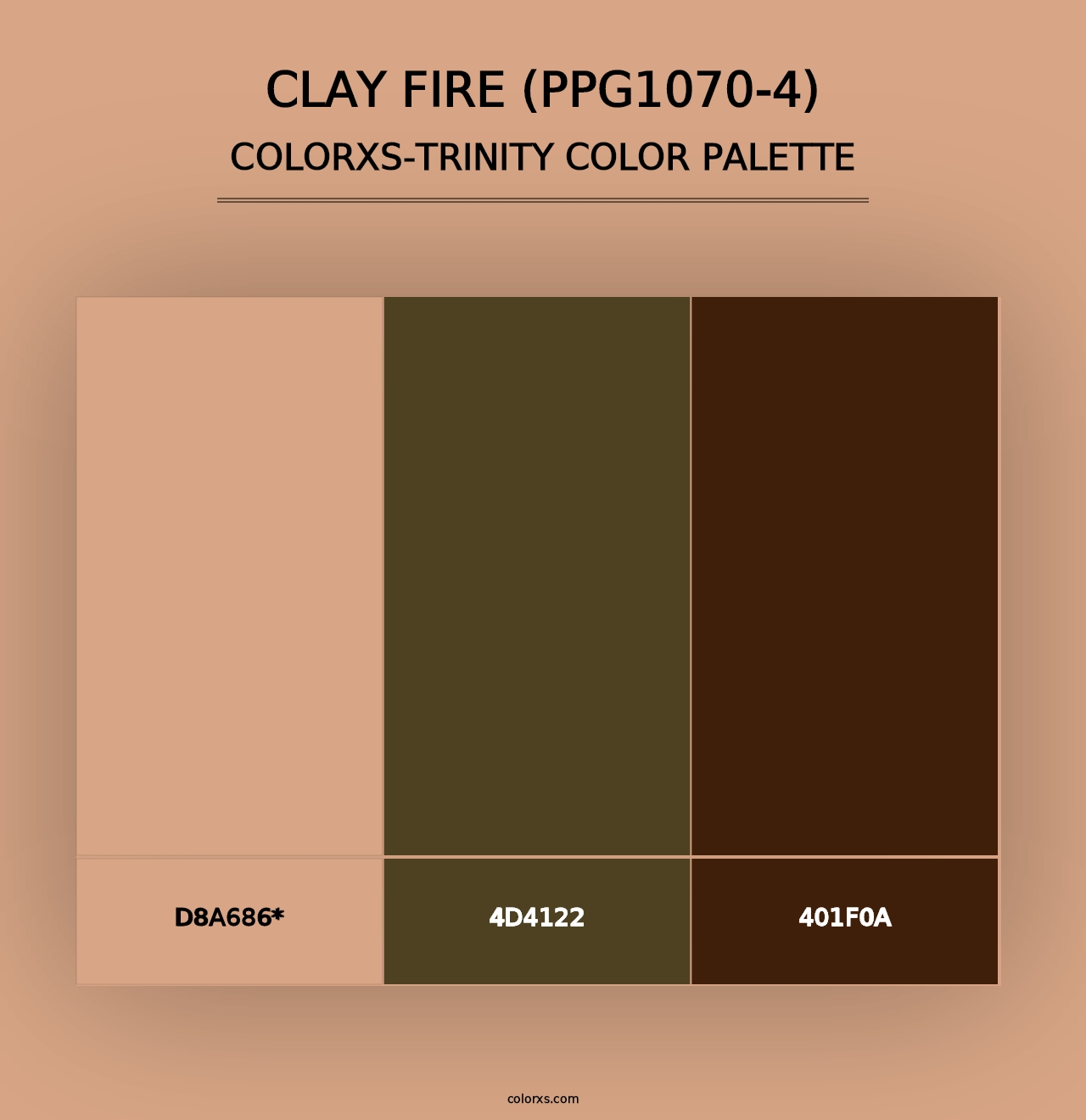 Clay Fire (PPG1070-4) - Colorxs Trinity Palette