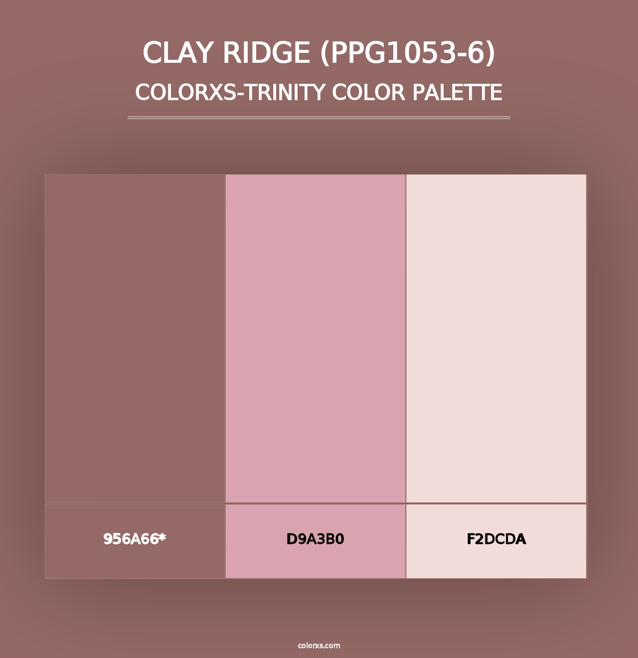 Clay Ridge (PPG1053-6) - Colorxs Trinity Palette