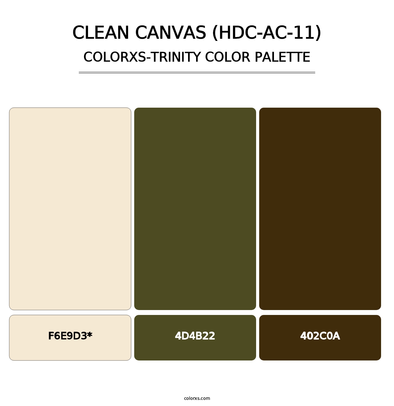 Clean Canvas (HDC-AC-11) - Colorxs Trinity Palette