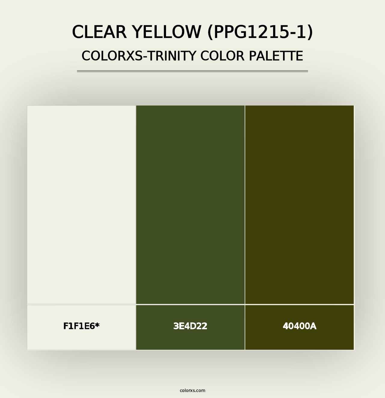 Clear Yellow (PPG1215-1) - Colorxs Trinity Palette