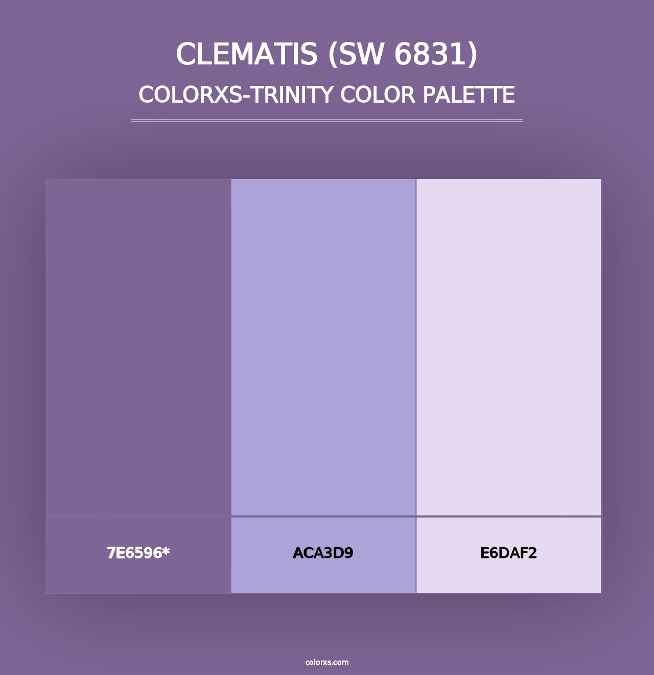 Clematis (SW 6831) - Colorxs Trinity Palette