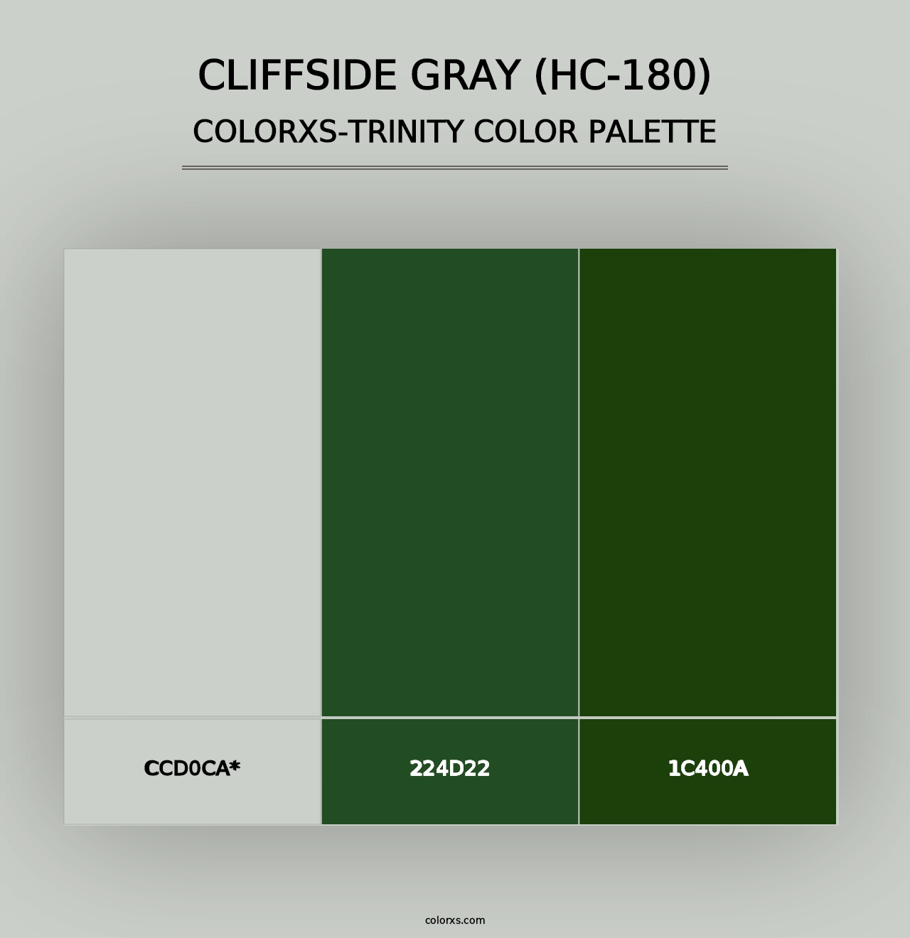 Cliffside Gray (HC-180) - Colorxs Trinity Palette