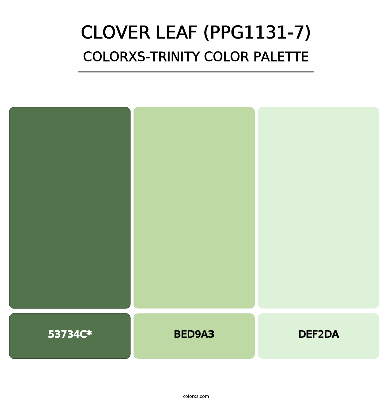 Clover Leaf (PPG1131-7) - Colorxs Trinity Palette