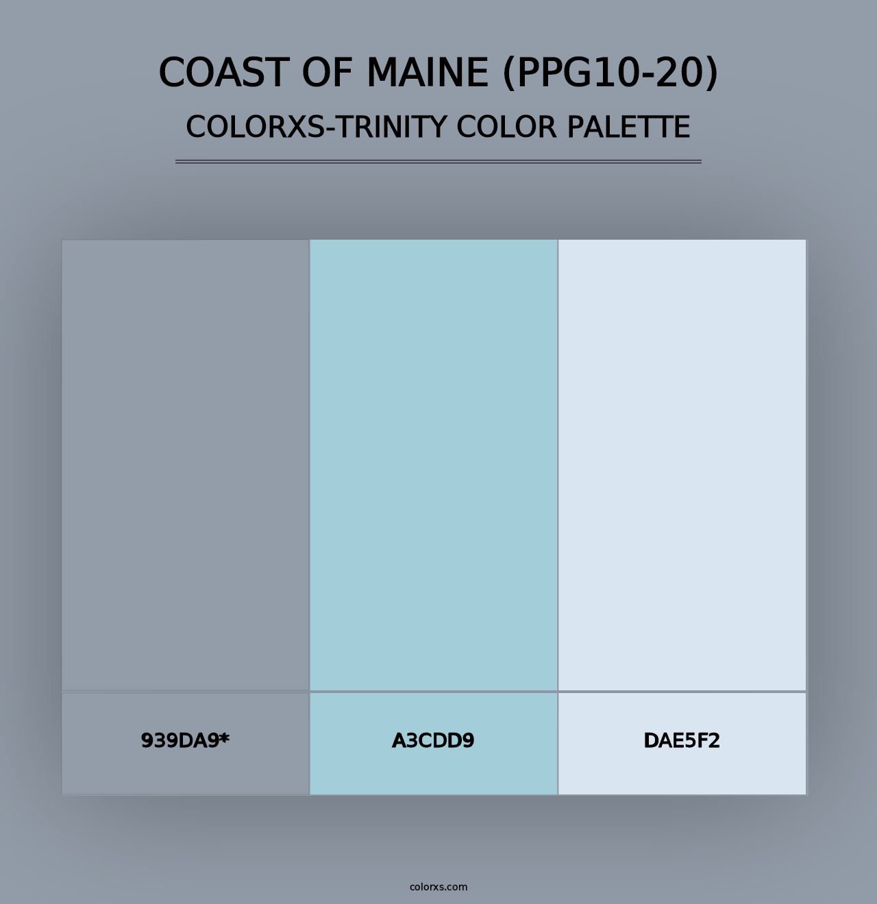 Coast Of Maine (PPG10-20) - Colorxs Trinity Palette