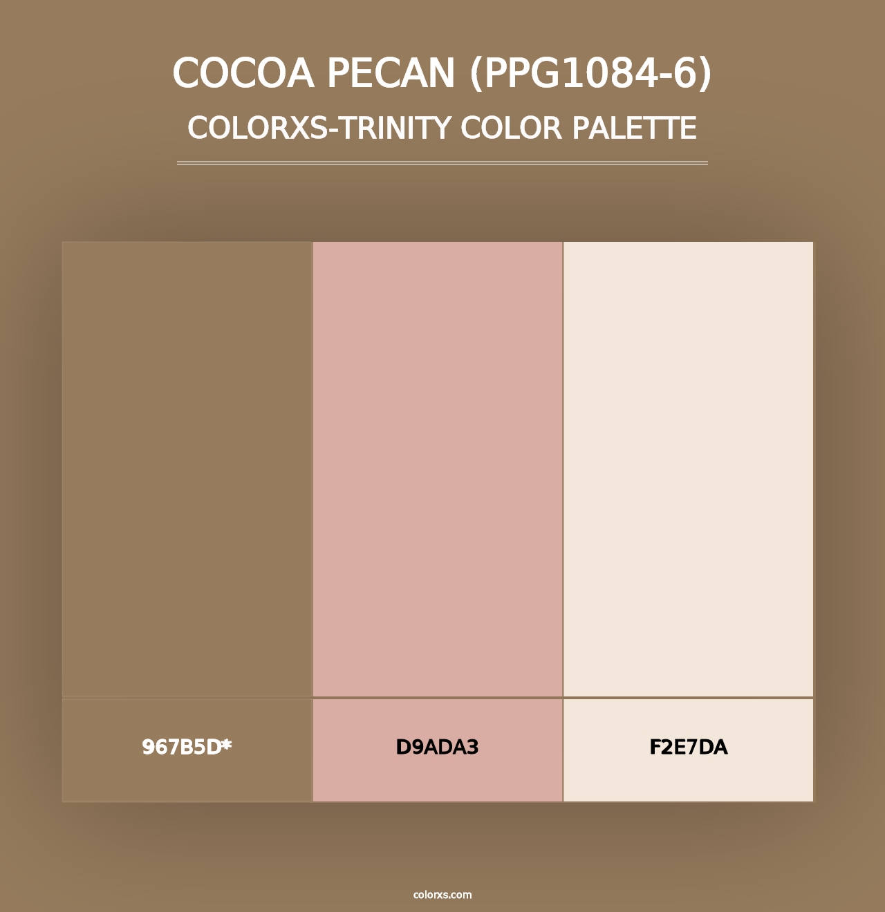 Cocoa Pecan (PPG1084-6) - Colorxs Trinity Palette