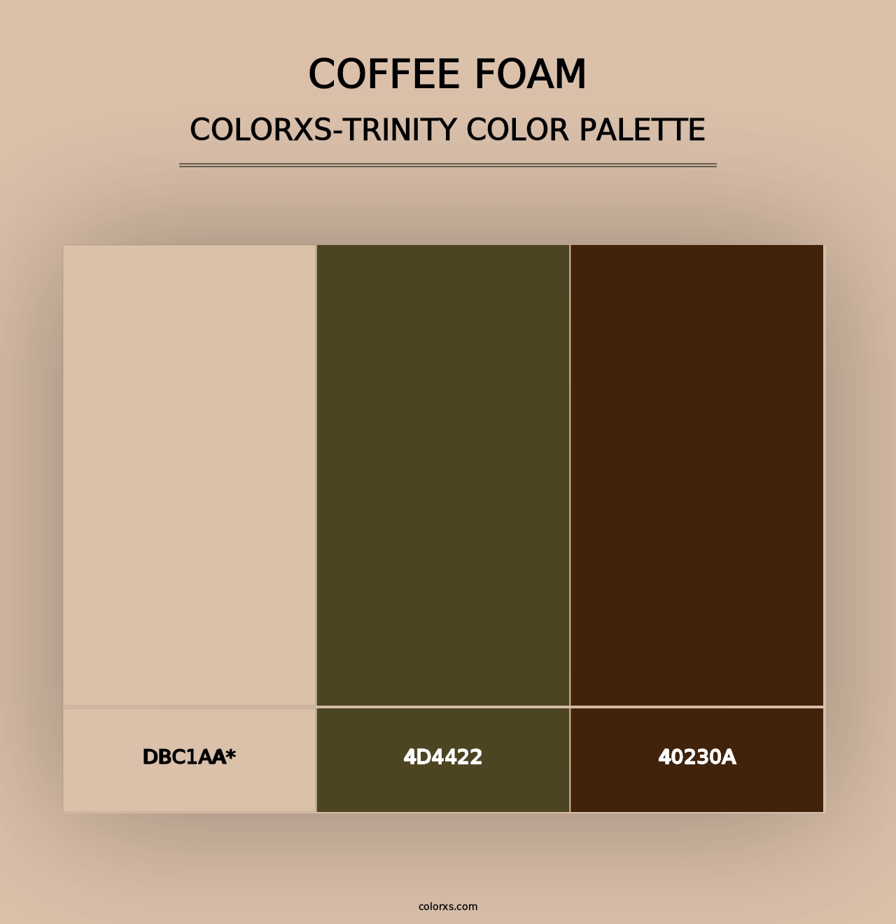 Coffee Foam - Colorxs Trinity Palette