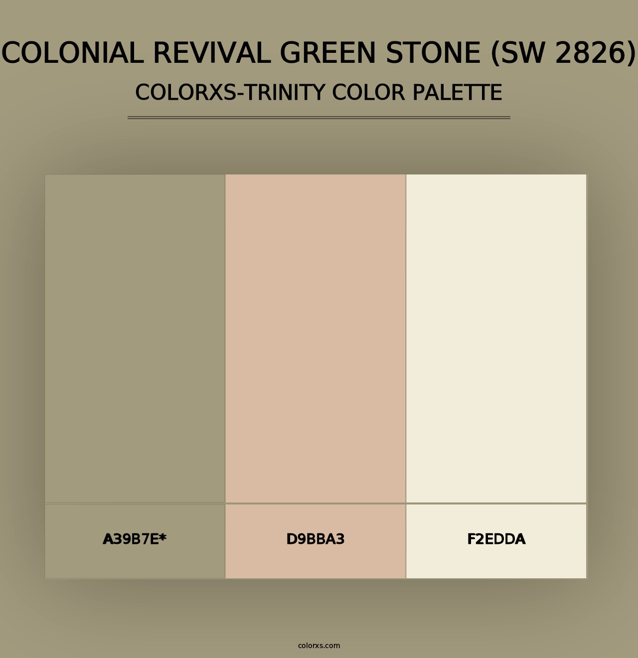 Colonial Revival Green Stone (SW 2826) - Colorxs Trinity Palette