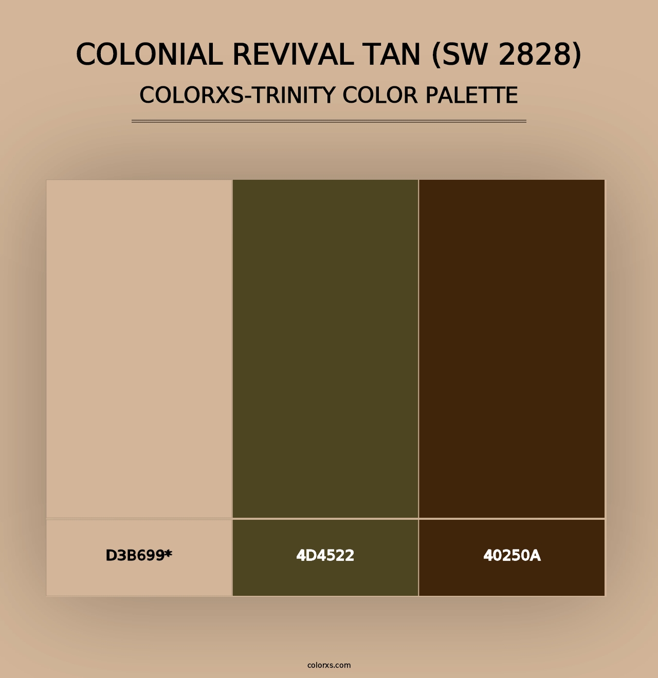 Colonial Revival Tan (SW 2828) - Colorxs Trinity Palette