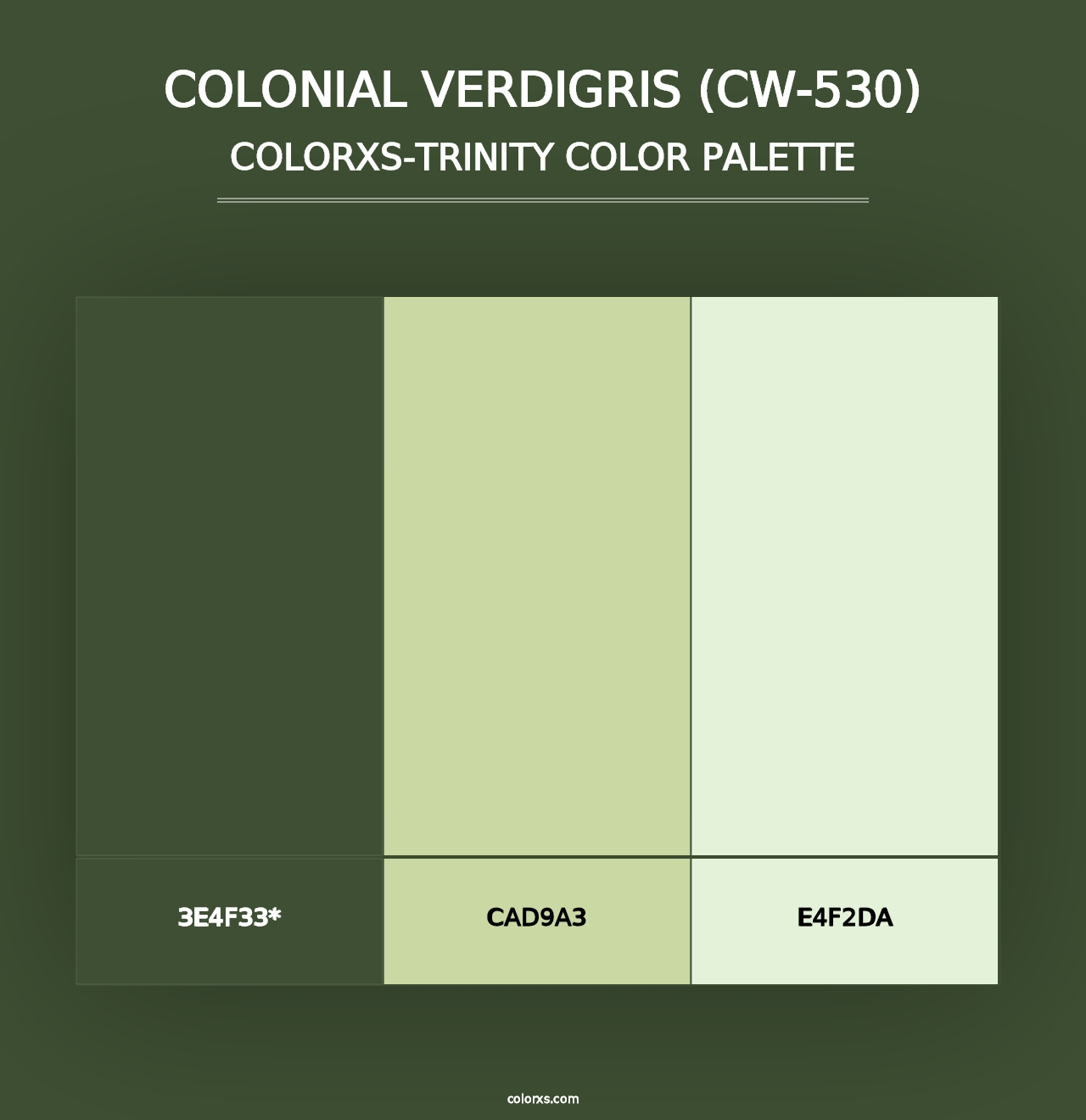 Colonial Verdigris (CW-530) - Colorxs Trinity Palette