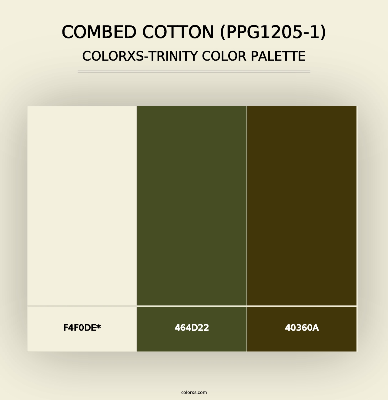 Combed Cotton (PPG1205-1) - Colorxs Trinity Palette