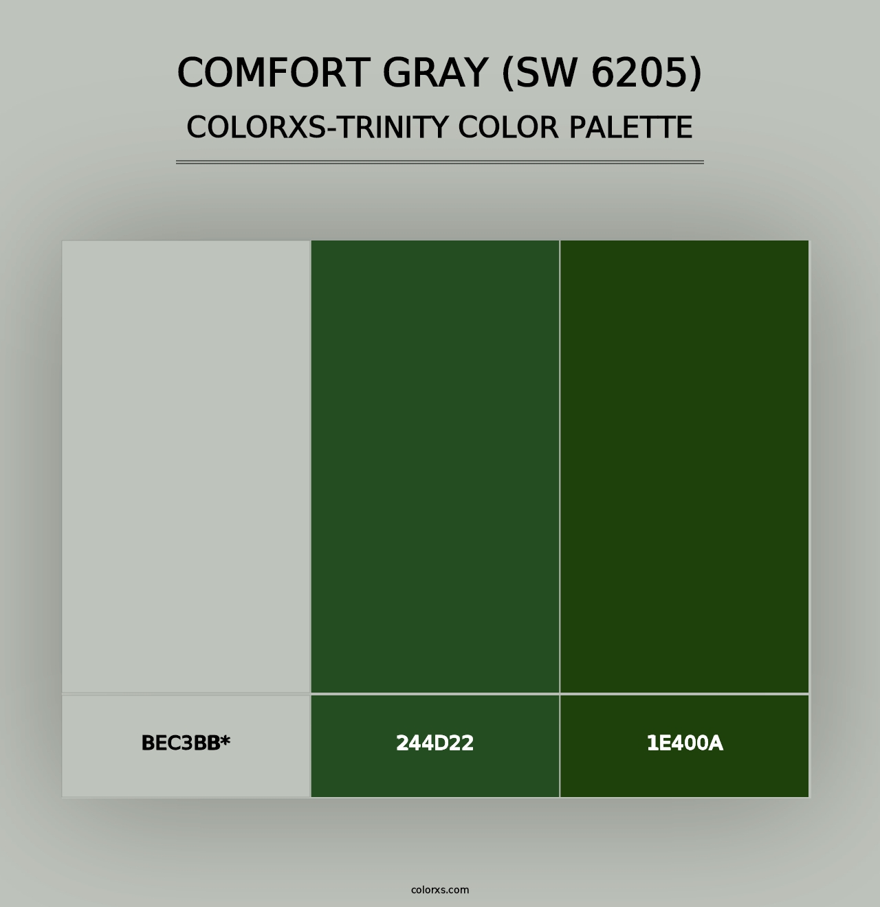 Comfort Gray (SW 6205) - Colorxs Trinity Palette