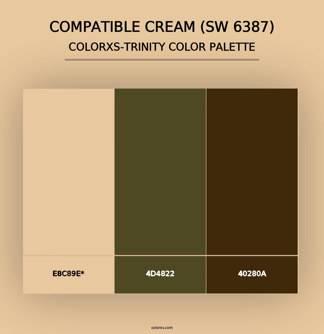 Compatible Cream (SW 6387) - Colorxs Trinity Palette