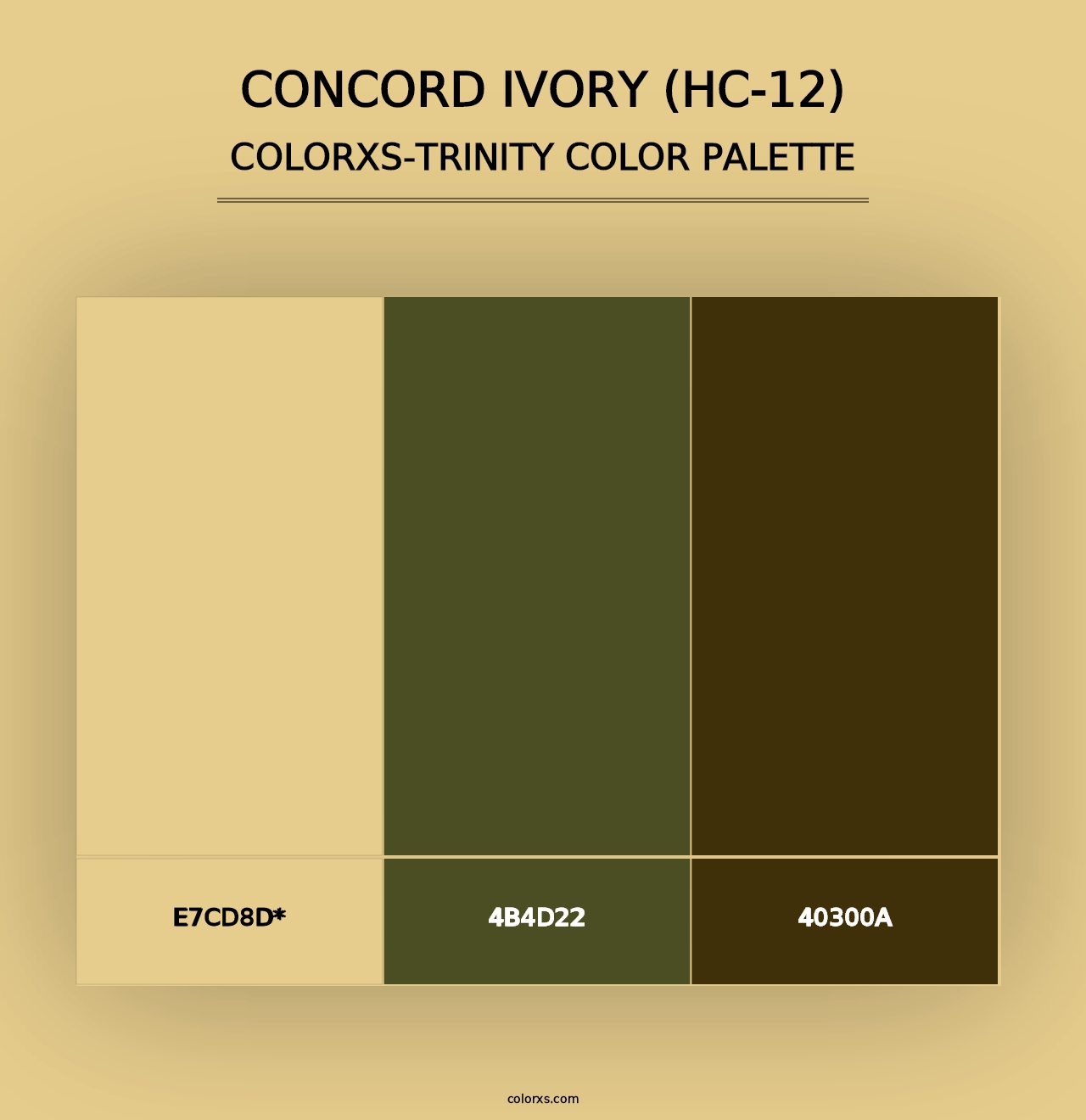 Concord Ivory (HC-12) - Colorxs Trinity Palette