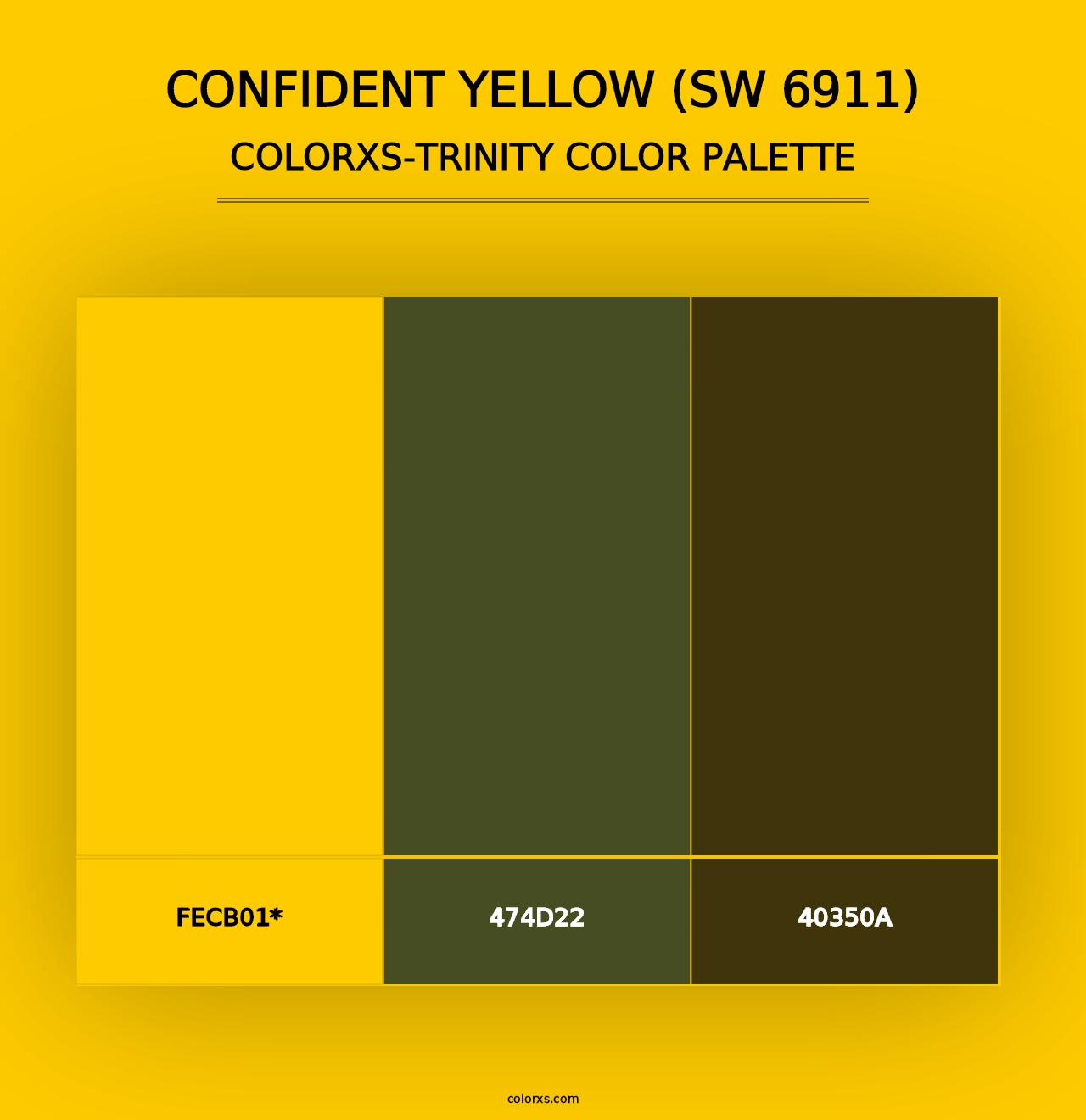 Confident Yellow (SW 6911) - Colorxs Trinity Palette