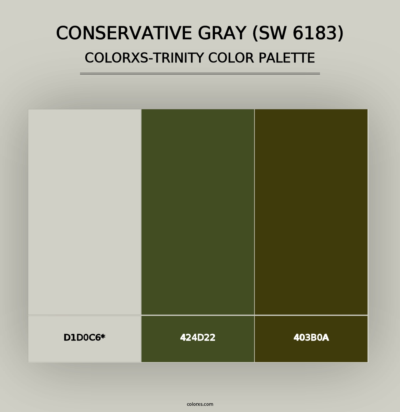 Conservative Gray (SW 6183) - Colorxs Trinity Palette