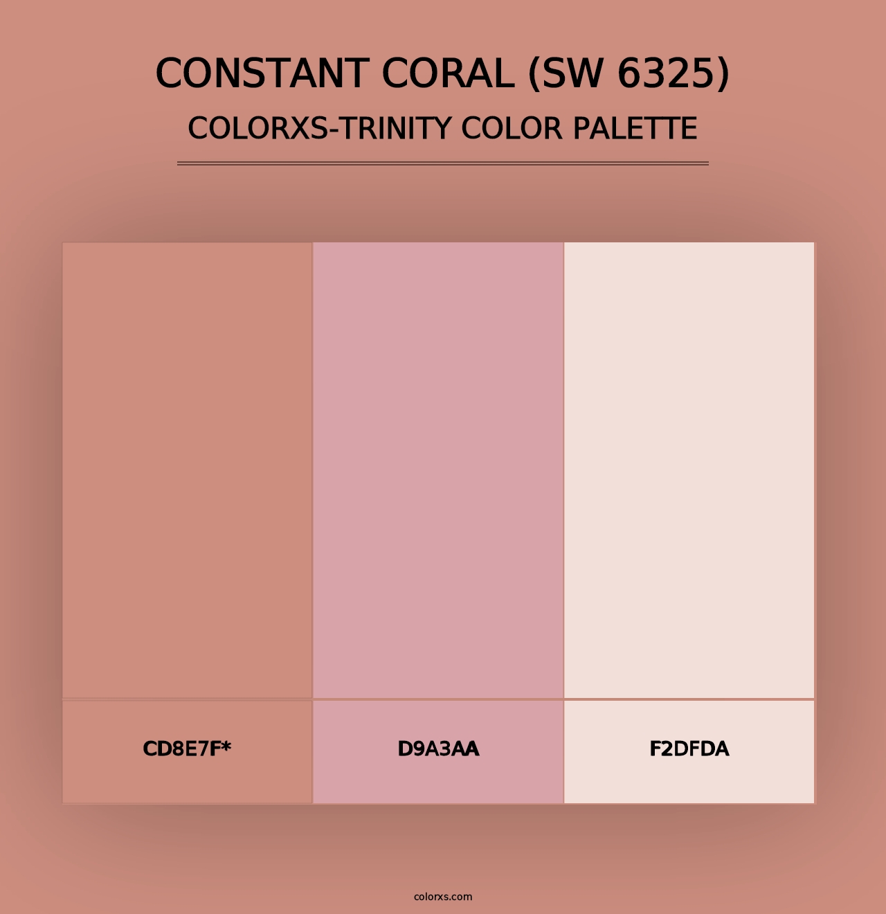 Constant Coral (SW 6325) - Colorxs Trinity Palette