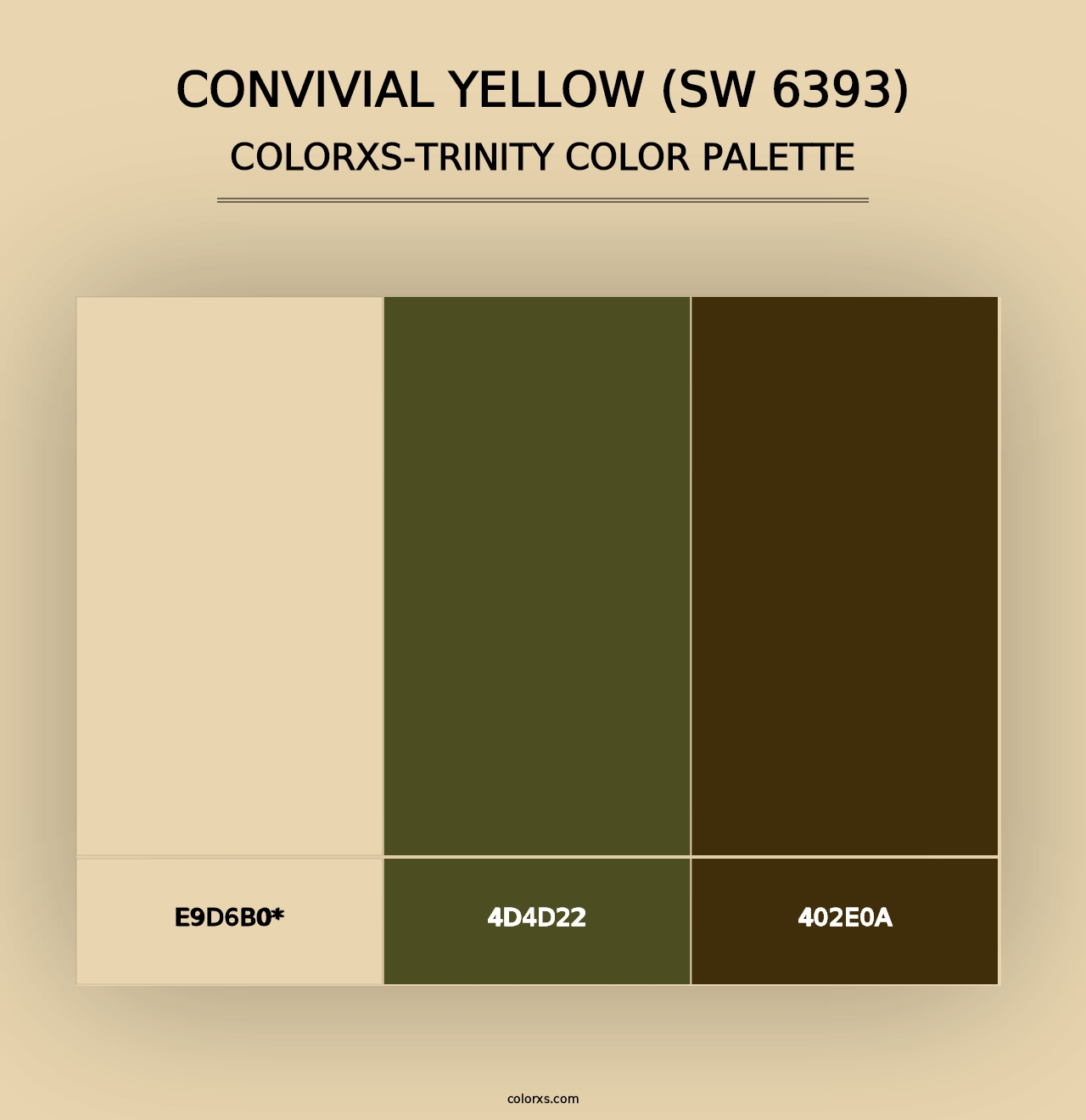 Convivial Yellow (SW 6393) - Colorxs Trinity Palette